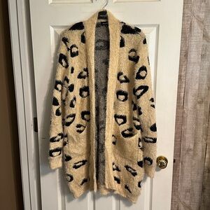 Amaryllis Textured Knit Cardigan Sweater